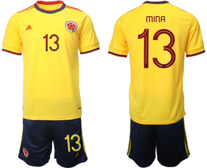 Men 2022 World Cup National Team Colombia home yellow 13 Soccer Jersey